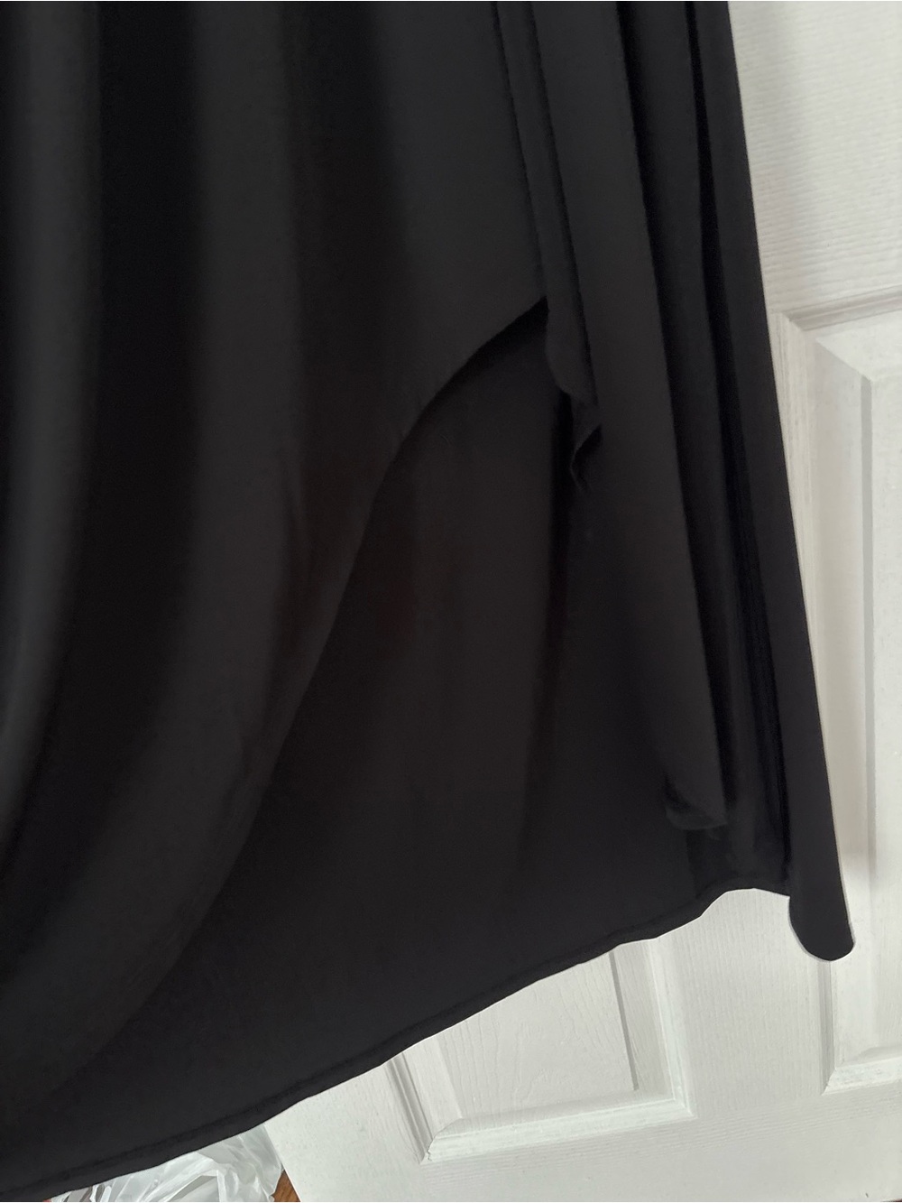 Michael Kors Black Jersey Wrap Maxi Dress with Gold Logo Plate Size 2 - Picture 4 of 7